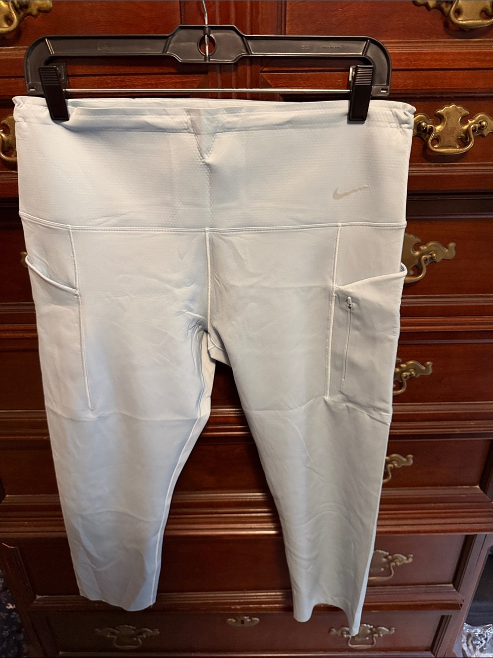 Nike Light Blue Capri Leggings with Side Pockets
